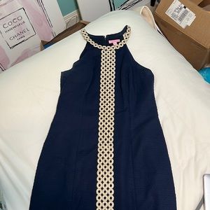 Lily Pulitzer— size 2; navy blue and gold